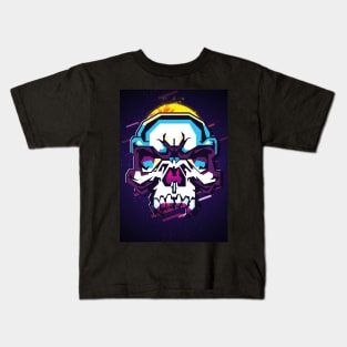 Skull retro80s Kids T-Shirt